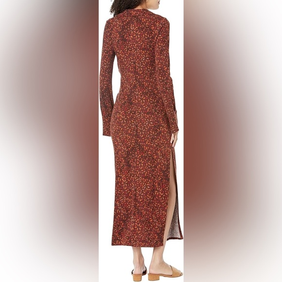 11. Free People • NWT Shayla Wrap Midi Chocolate Combo - Picture 2 of 8